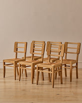 Woven Rush Oak Dining Chairs