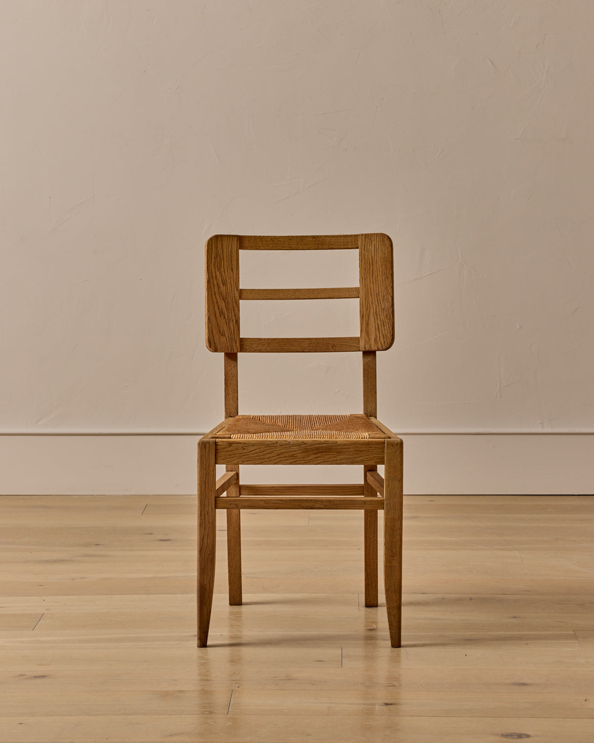 Woven Rush Oak Dining Chairs