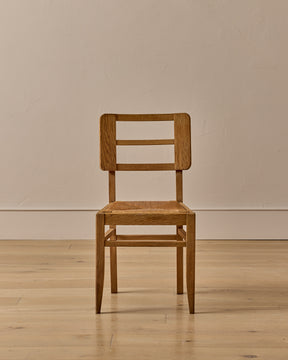 Woven Rush Oak Dining Chairs