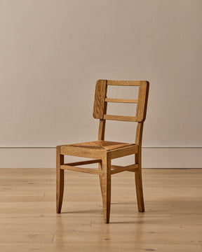 Woven Rush Oak Dining Chairs