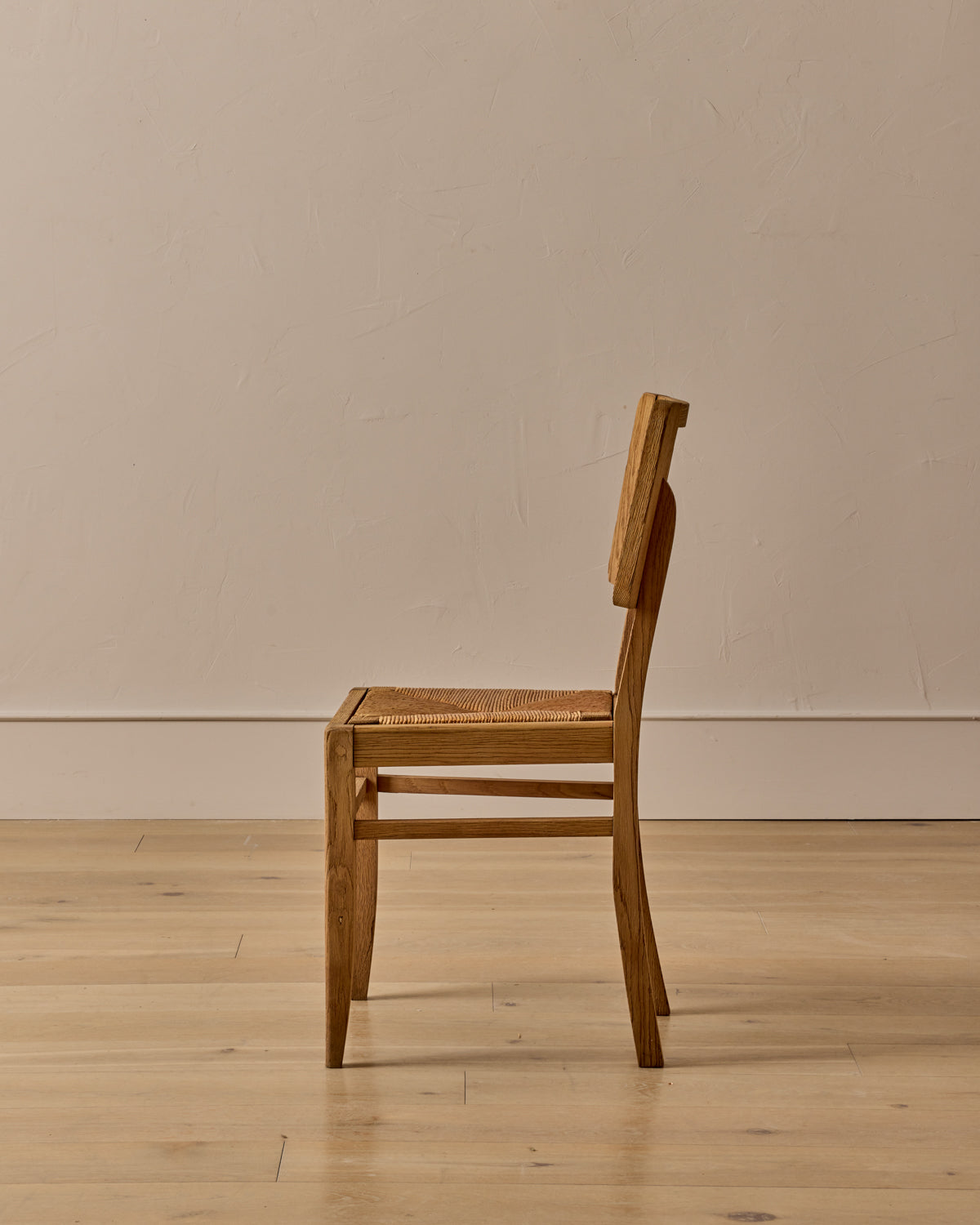 Woven Rush Oak Dining Chairs