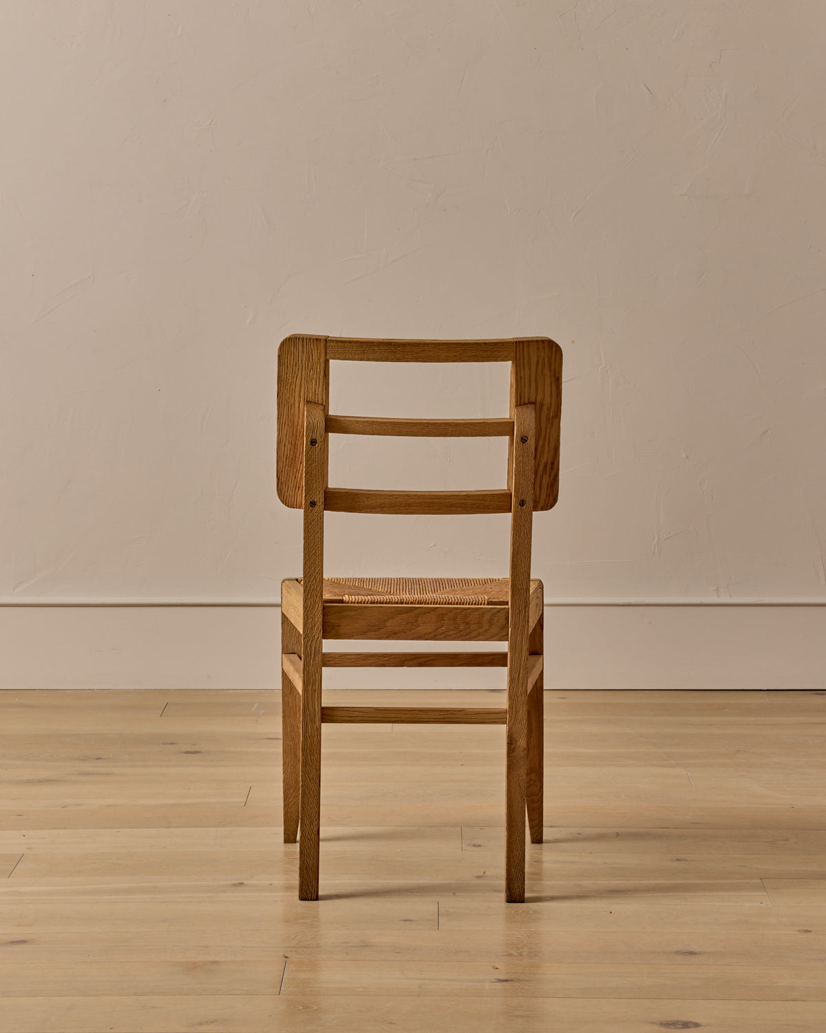 Woven Rush Oak Dining Chairs