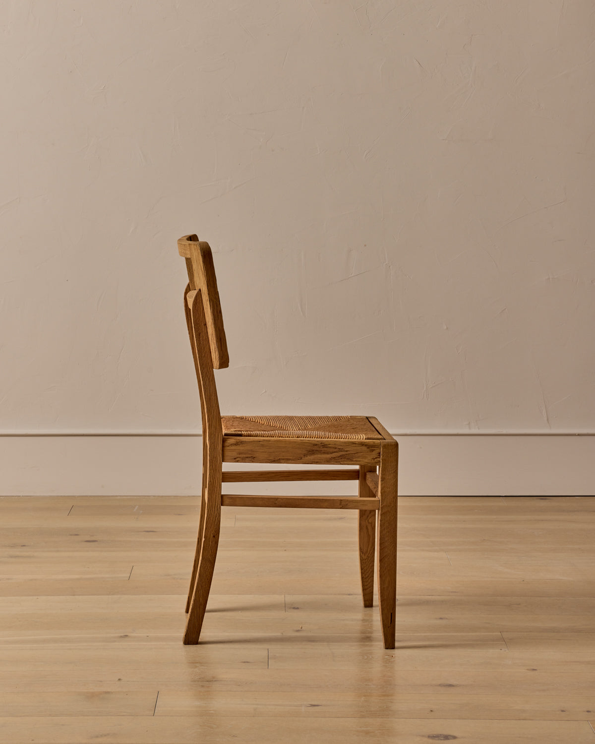 Woven Rush Oak Dining Chairs
