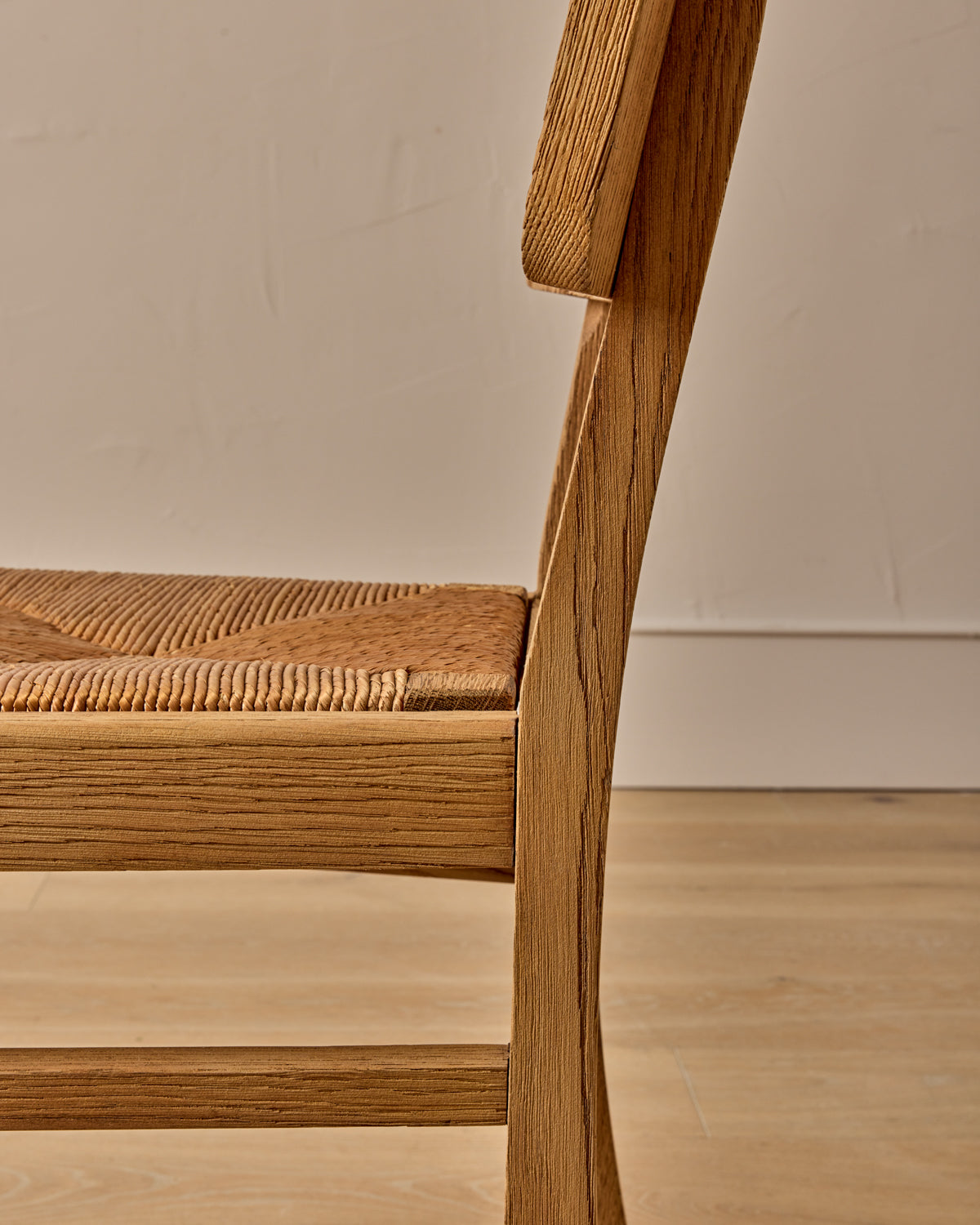 Woven Rush Oak Dining Chairs