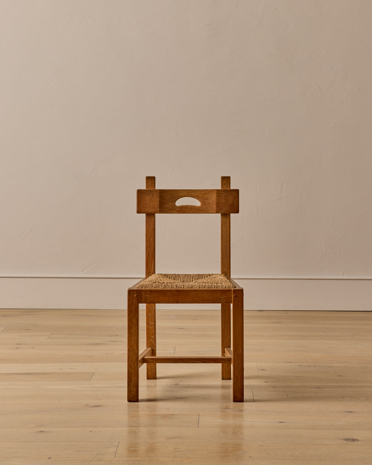 1960s French Woven Dining Chairs