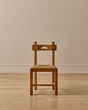 1960s French Woven Dining Chairs