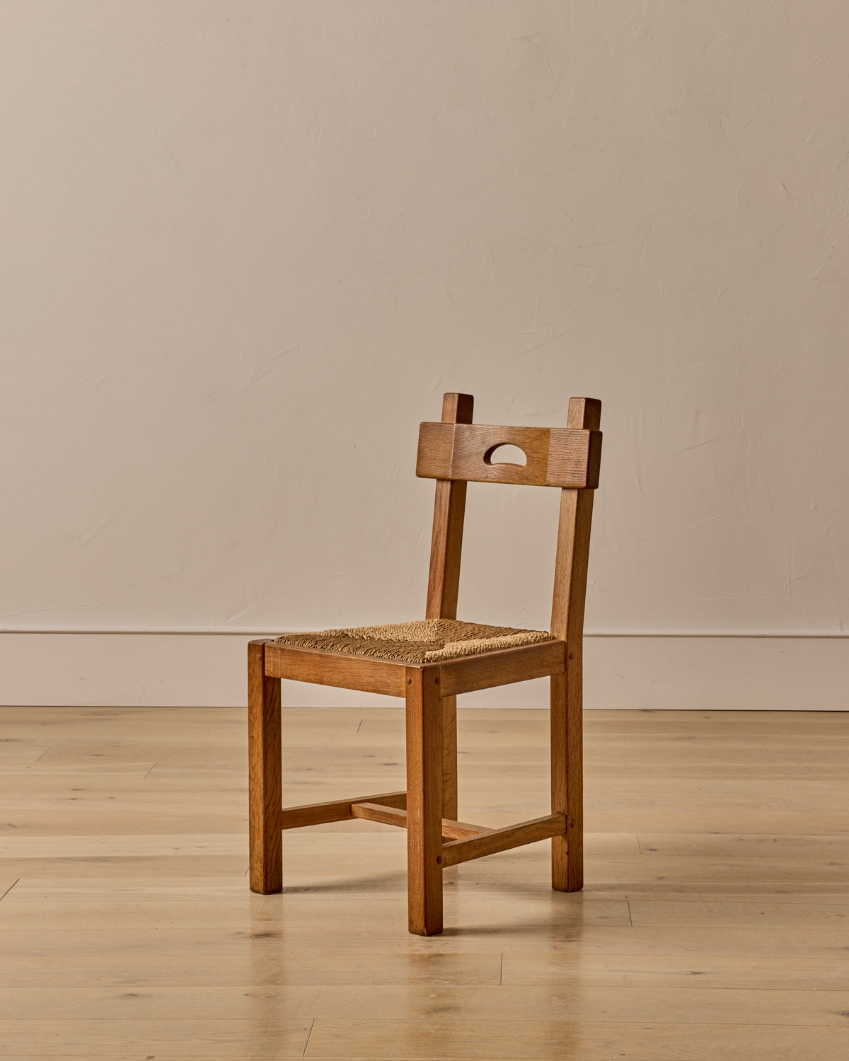 1960s French Woven Dining Chairs