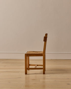 1960s French Woven Dining Chairs