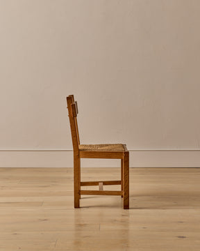 1960s French Woven Dining Chairs