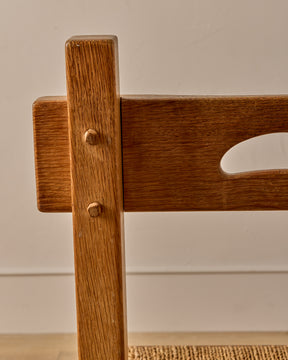 1960s French Woven Dining Chairs