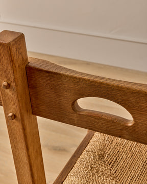 1960s French Woven Dining Chairs