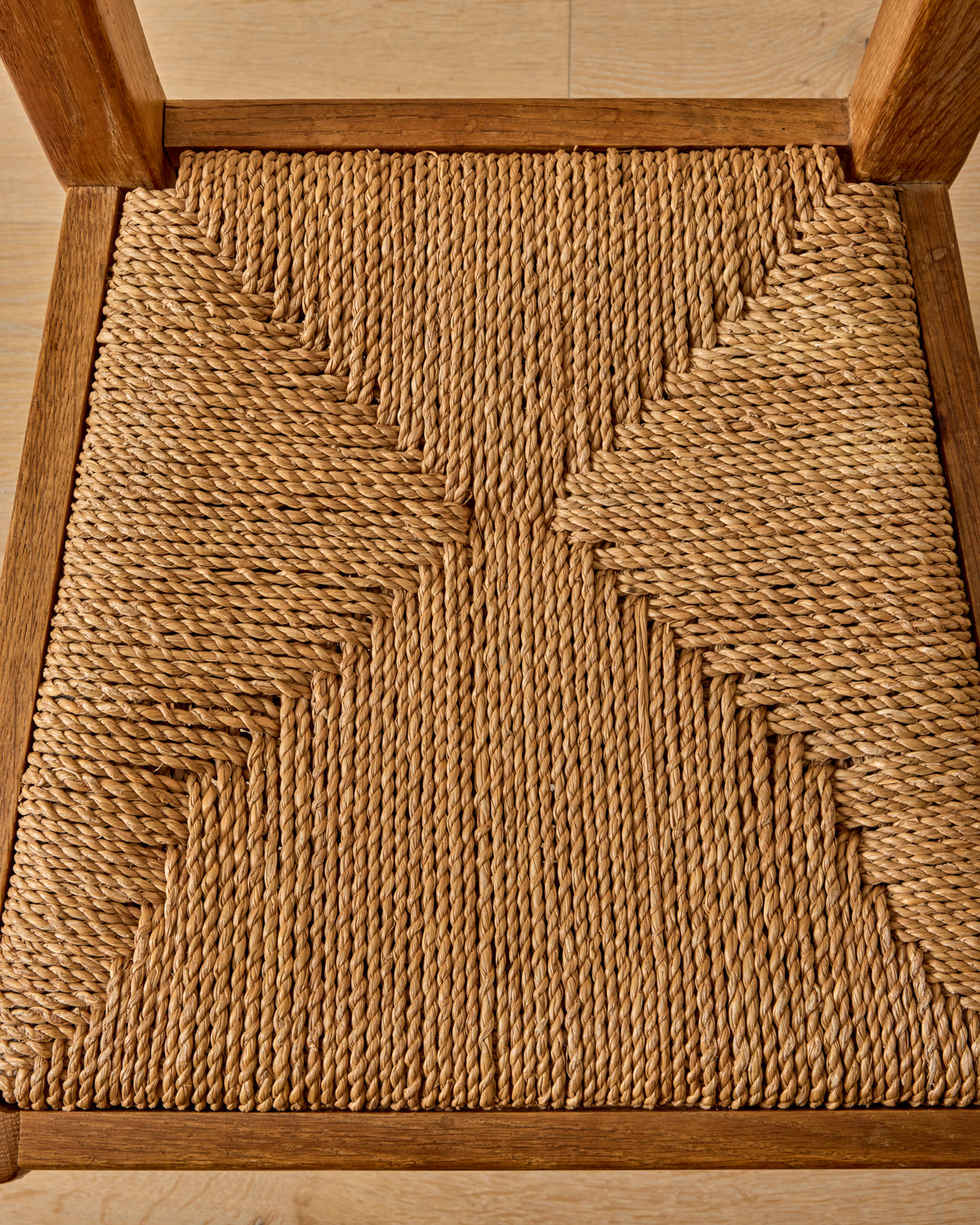 1960s French Woven Dining Chairs