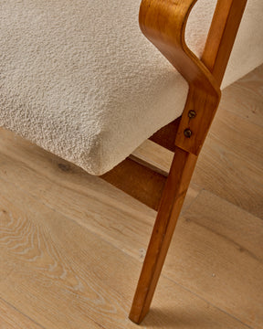 Pair of Mid-Century Beech Lounge Chairs