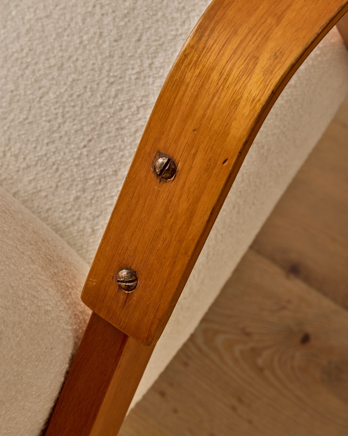 Pair of Mid-Century Beech Lounge Chairs