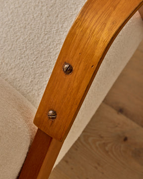 Pair of Mid-Century Beech Lounge Chairs