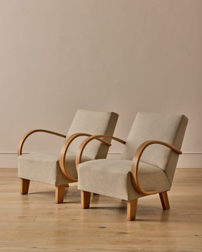 Pair of Halabala Style Lounge Chairs