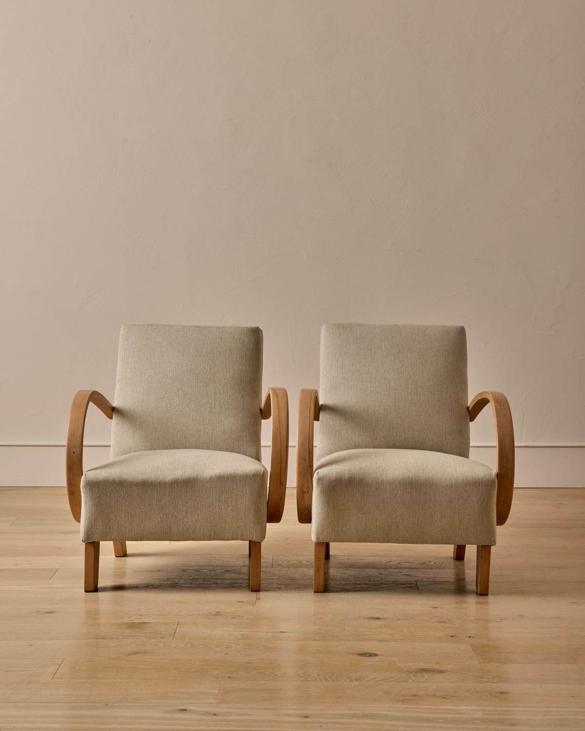 Pair of Halabala Style Lounge Chairs