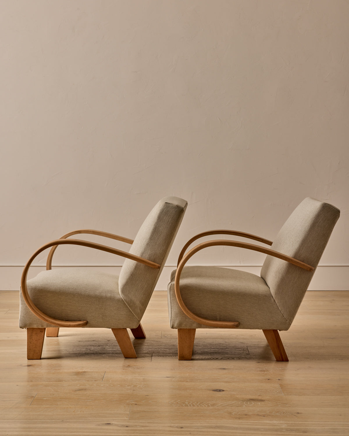 Pair of Halabala Style Lounge Chairs