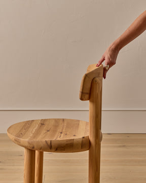 Pine Dining Chairs with Swivel Backrest