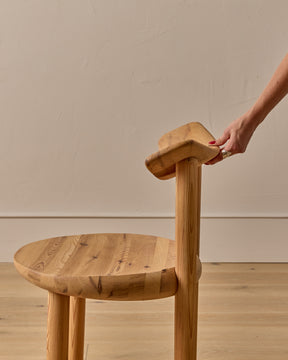 Pine Dining Chairs with Swivel Backrest