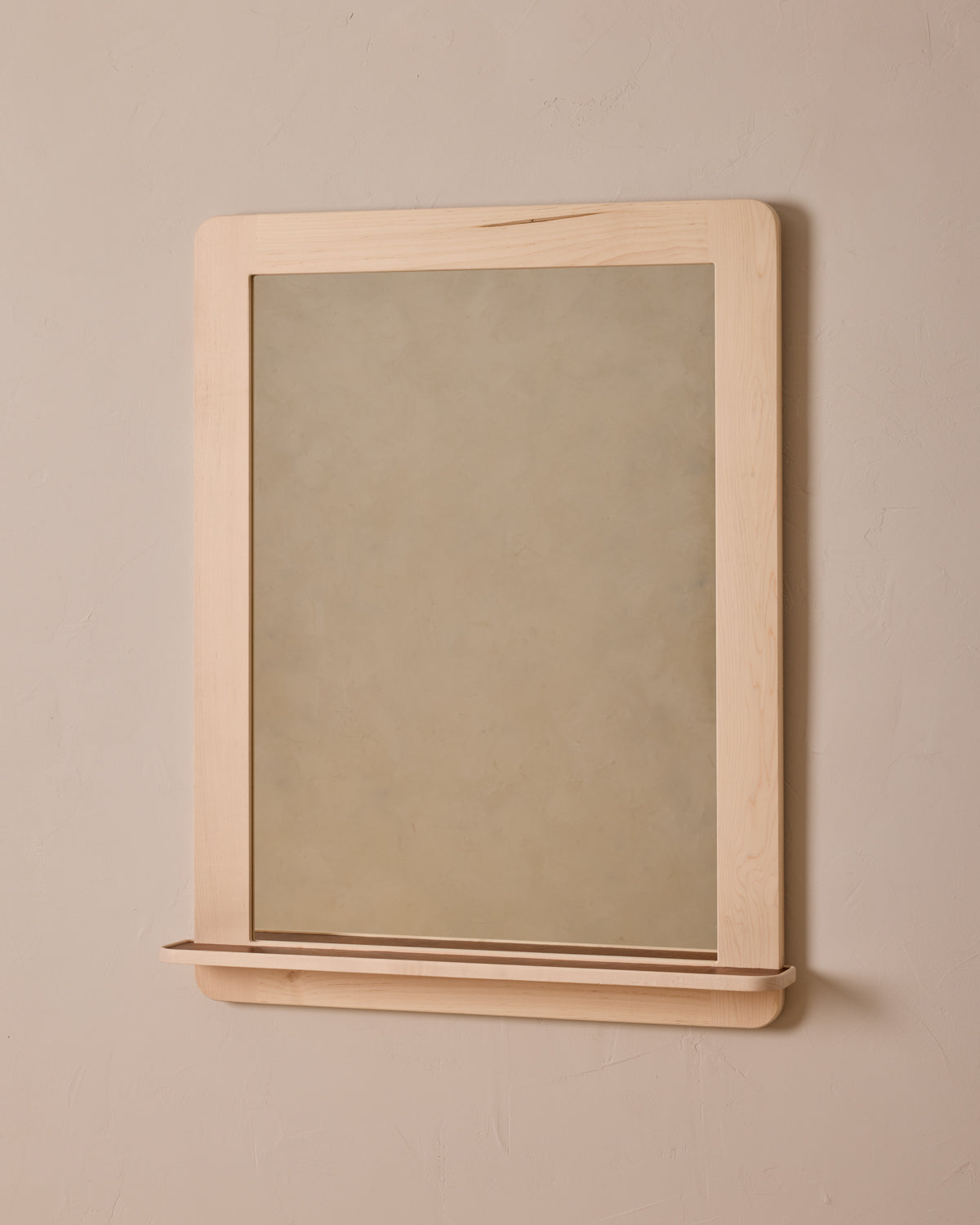Bennett Mirror with Shelf - Clear Maple