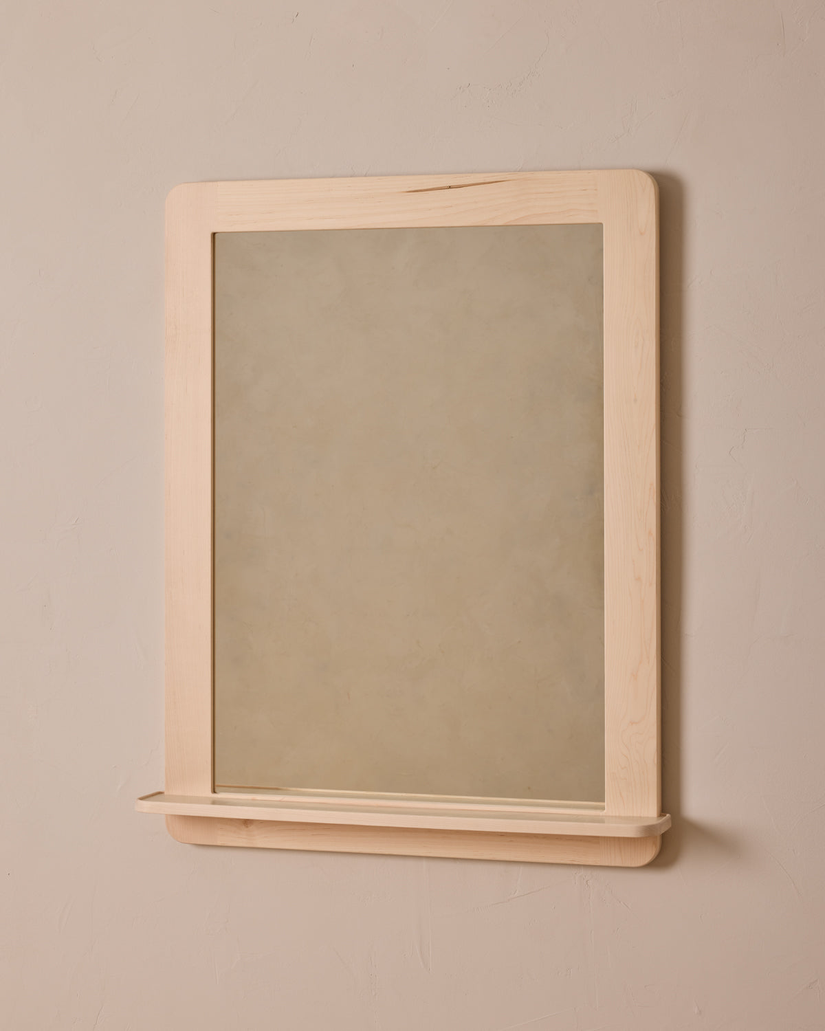 Bennett Mirror with Shelf - Clear Maple