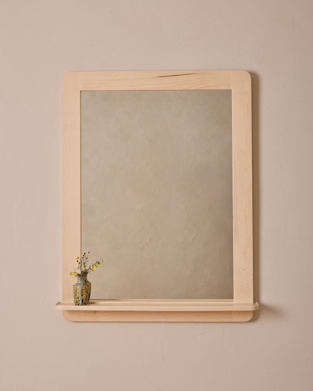 Bennett Mirror with Shelf - Clear Maple