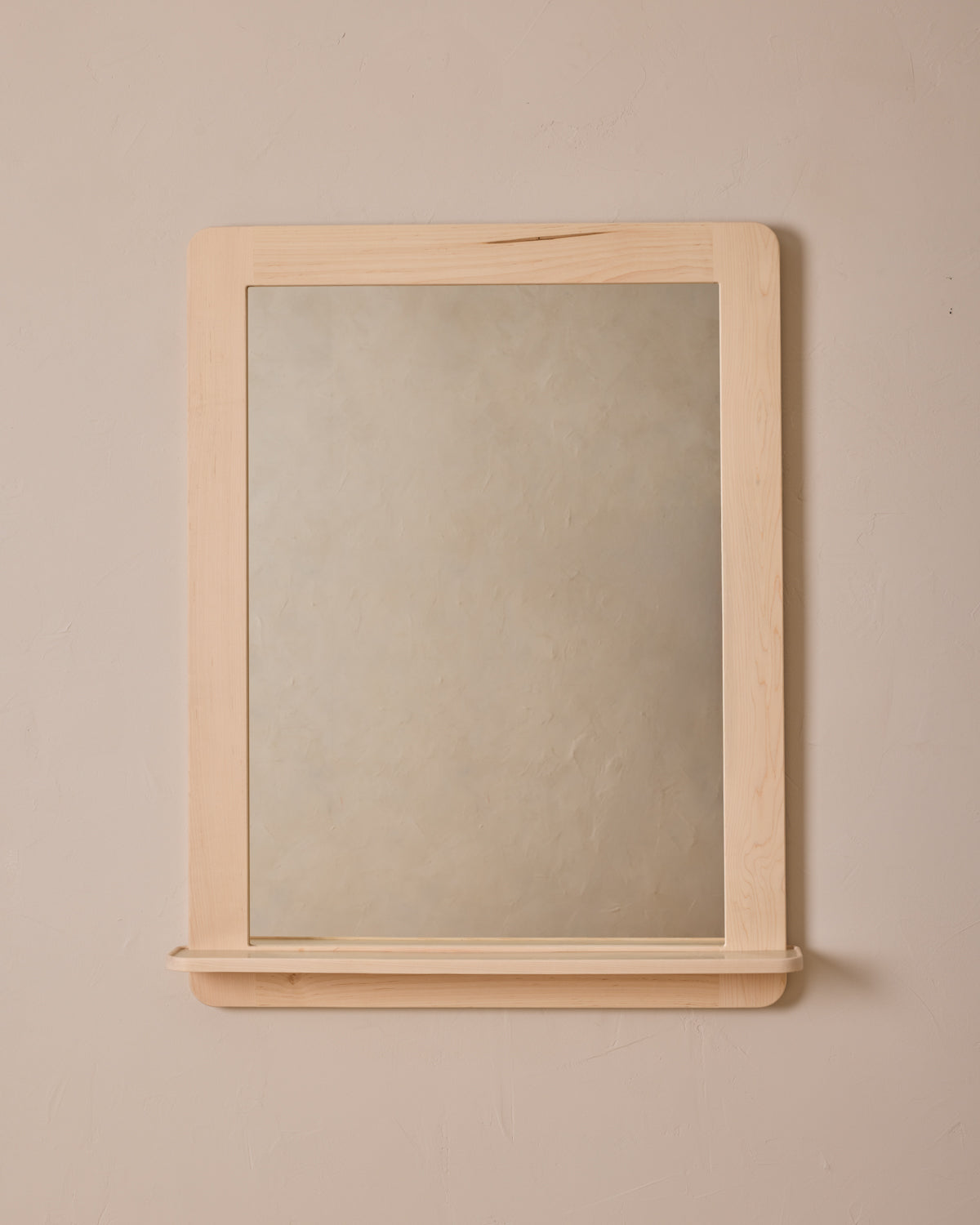 Bennett Mirror with Shelf - Clear Maple