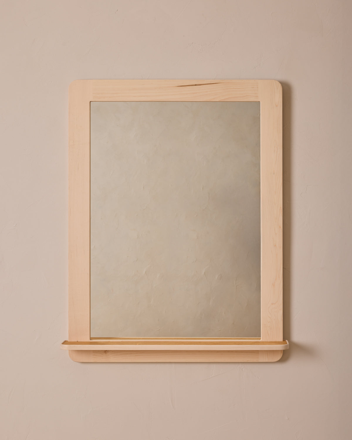 Bennett Mirror with Shelf - Clear Maple