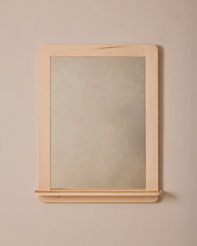 Bennett Mirror with Shelf - Clear Maple