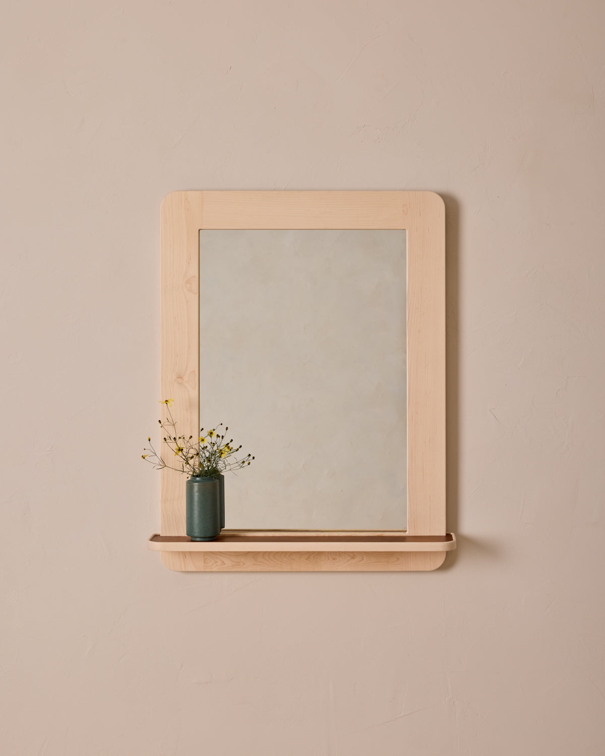 Bennett Mirror with Shelf - Clear Maple
