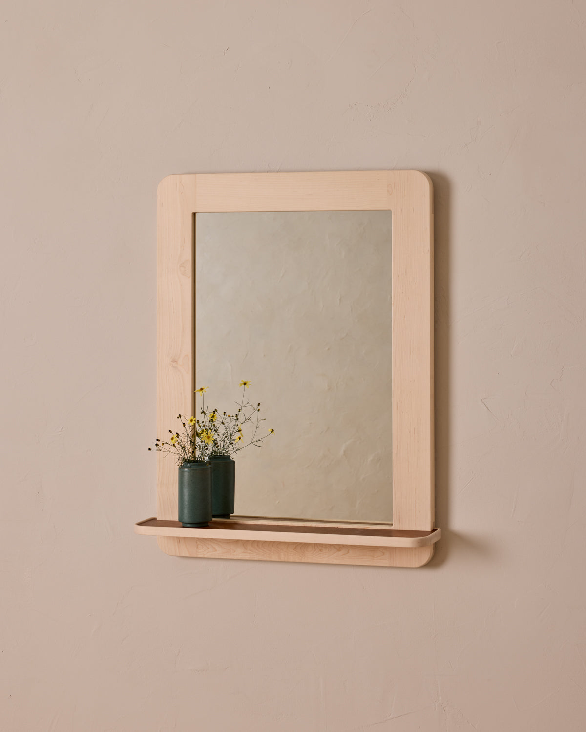 Bennett Mirror with Shelf - Clear Maple