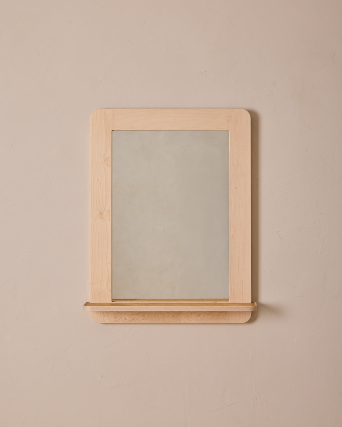 Bennett Mirror with Shelf - Clear Maple