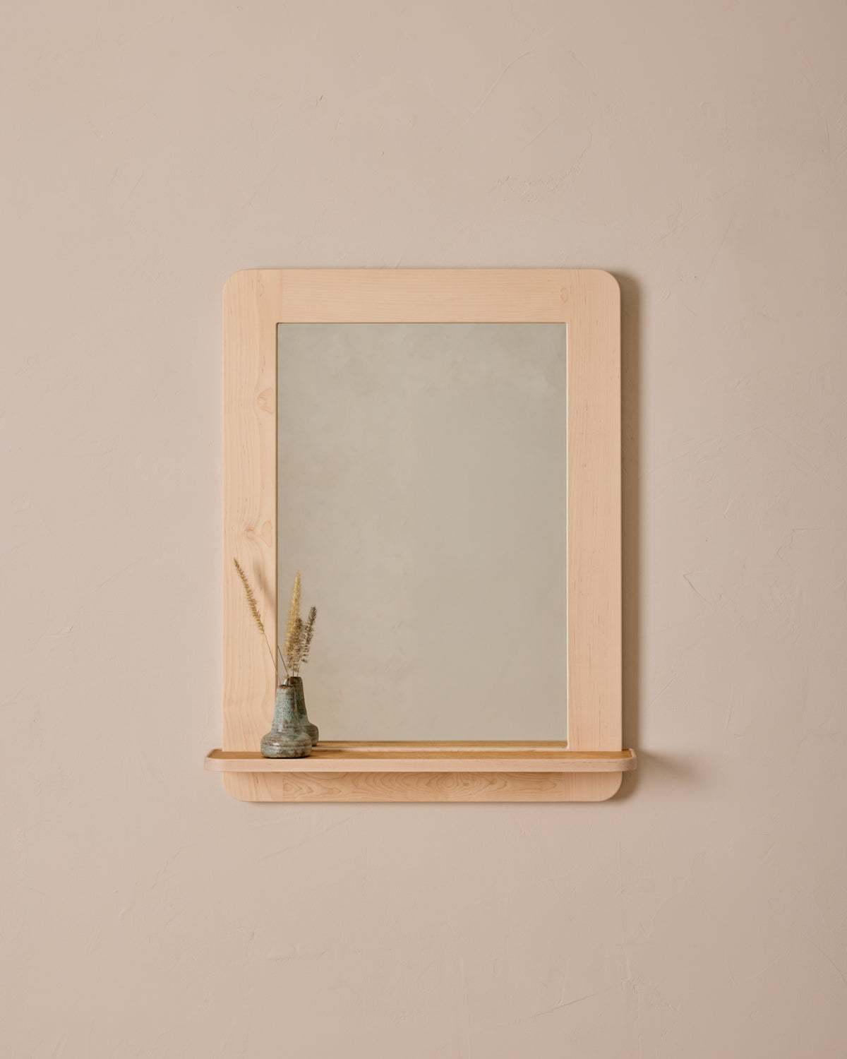 Bennett Mirror with Shelf - Clear Maple