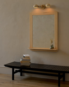 Bennett Mirror with Shelf - Clear Maple