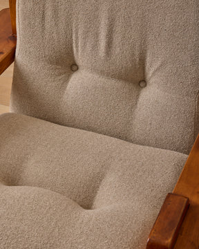 Pair of French Oak Lounge Chairs