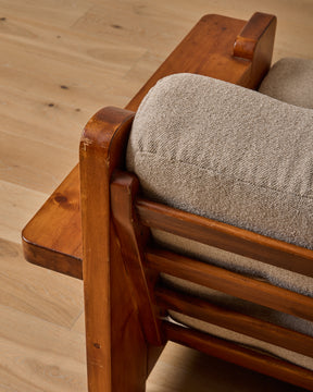 Pair of French Oak Lounge Chairs