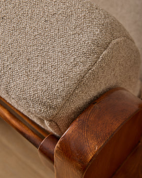 Pair of French Oak Lounge Chairs