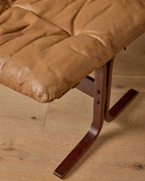 Leather 'Siesta' Lounge Chair + Ottoman