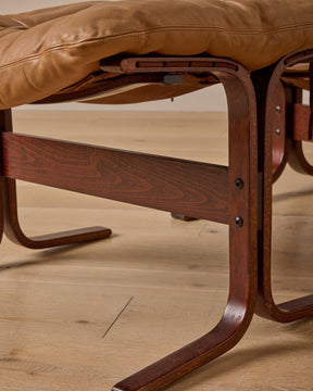 Leather 'Siesta' Lounge Chair + Ottoman