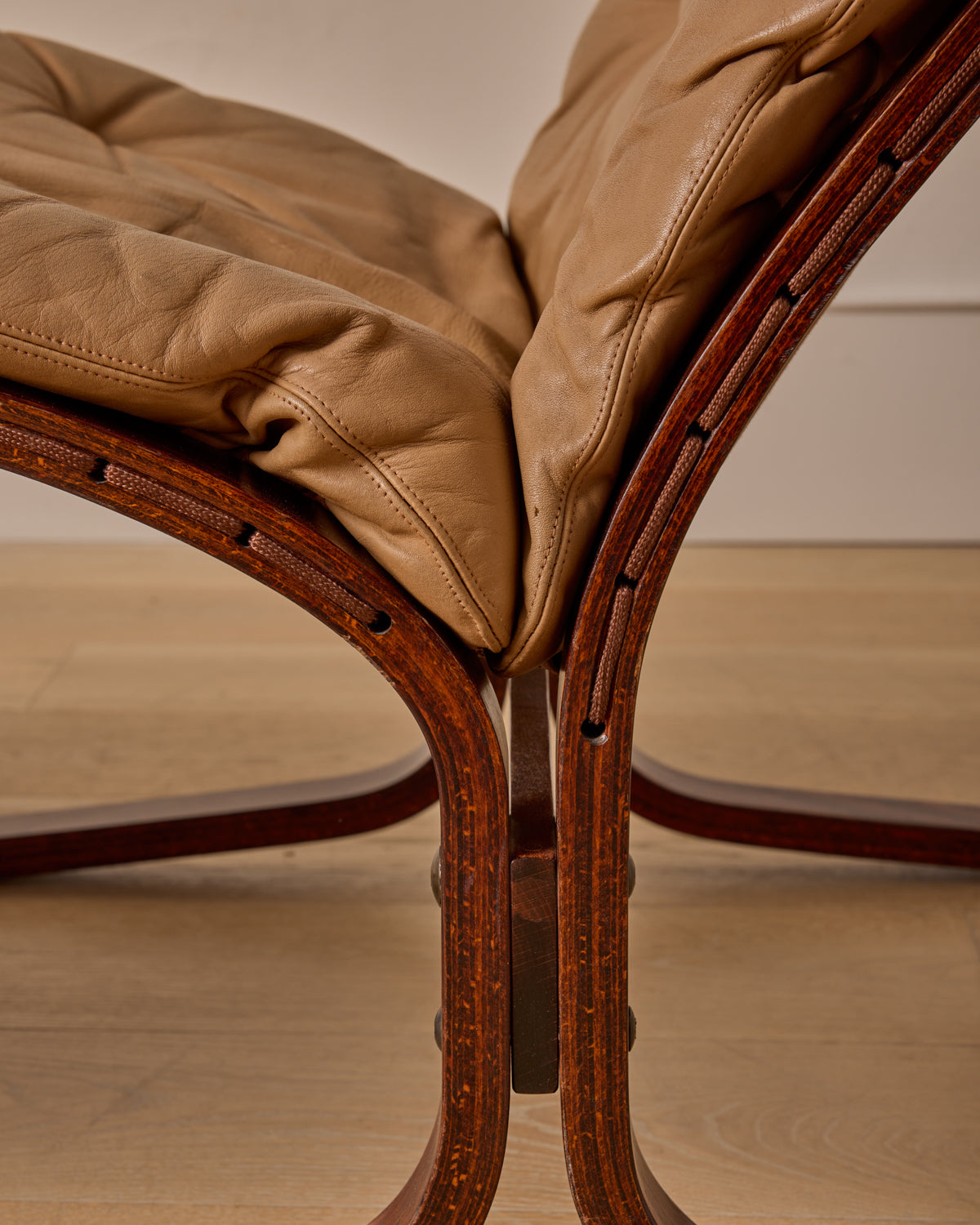 Leather 'Siesta' Lounge Chair + Ottoman