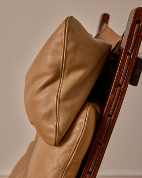 Leather 'Siesta' Lounge Chair + Ottoman