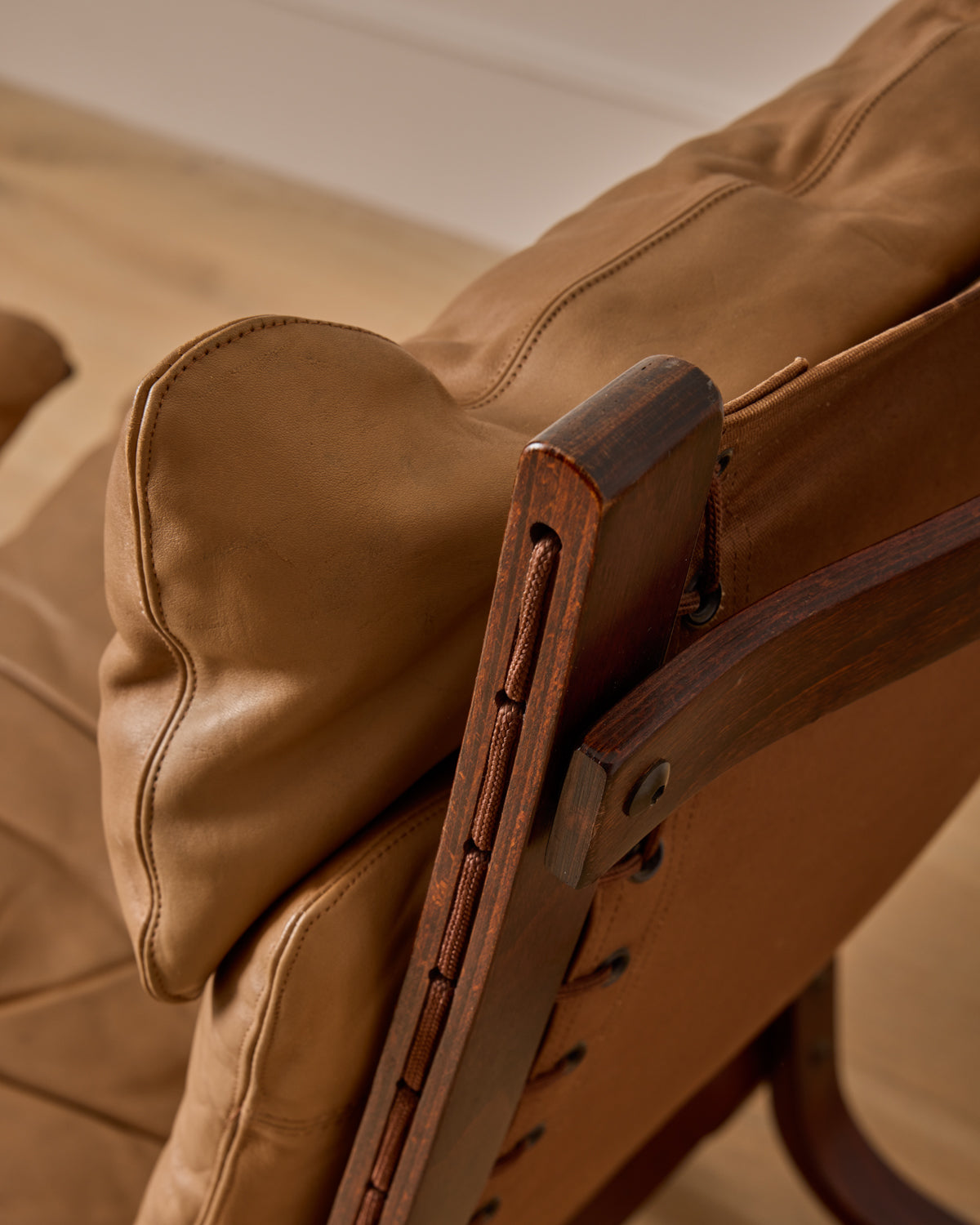 Leather 'Siesta' Lounge Chair + Ottoman