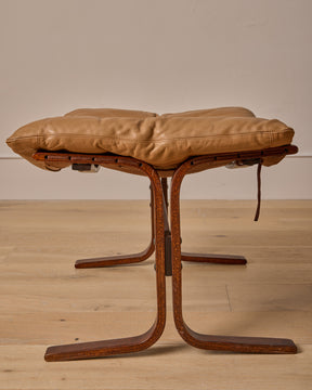 Leather 'Siesta' Lounge Chair + Ottoman