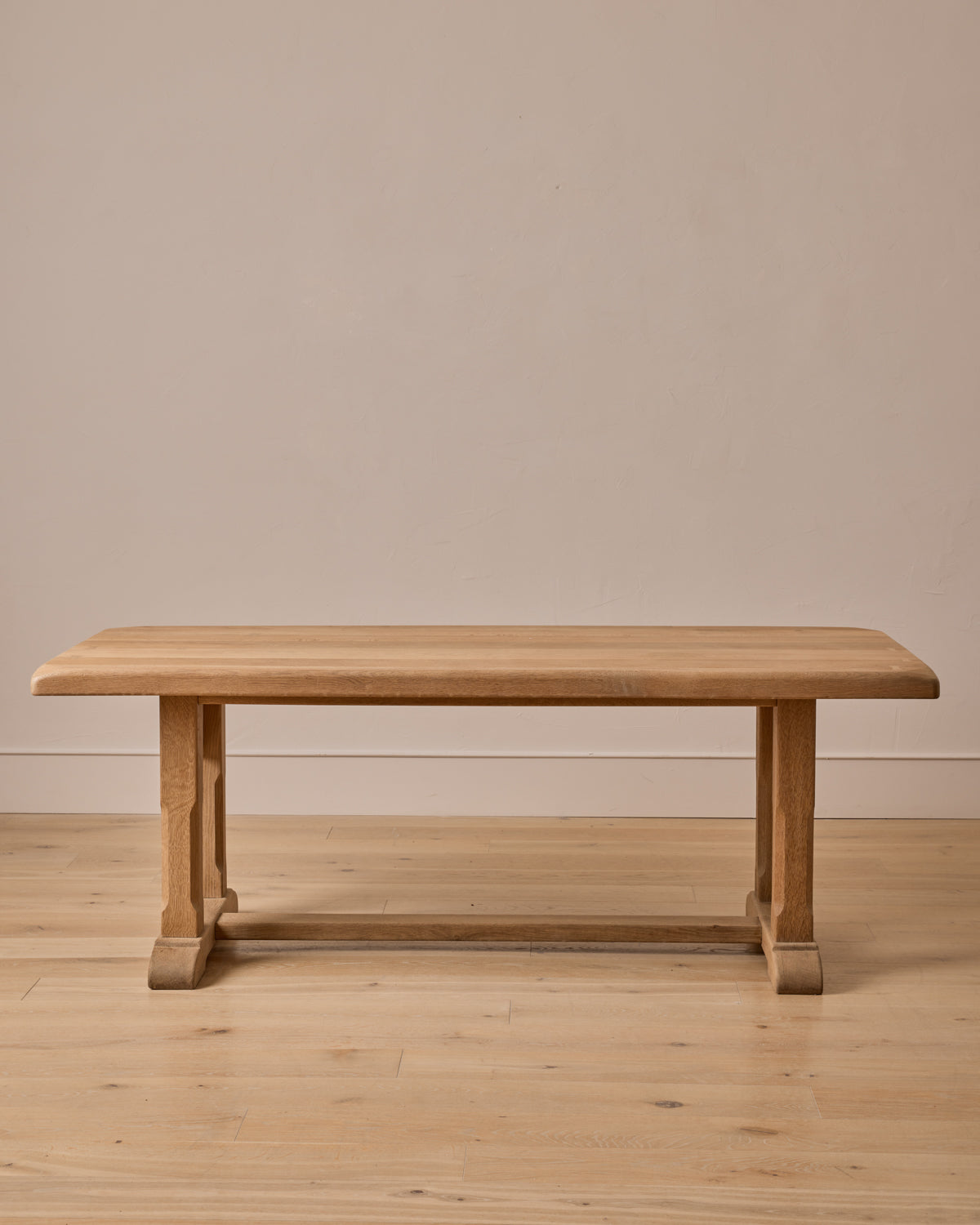 Oak Trestle Dining Table
