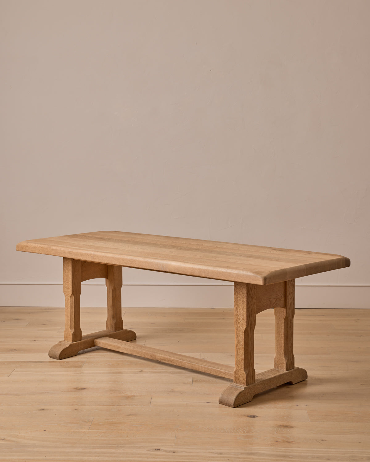 Oak Trestle Dining Table