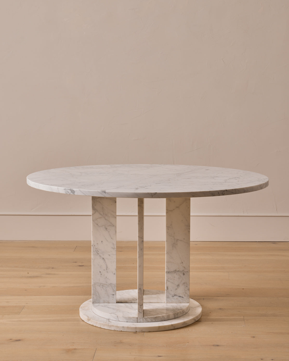 Column Base Marble Dining Table