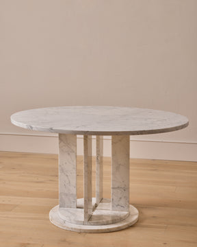 Column Base Marble Dining Table