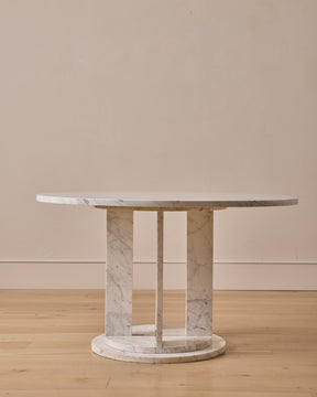 Column Base Marble Dining Table