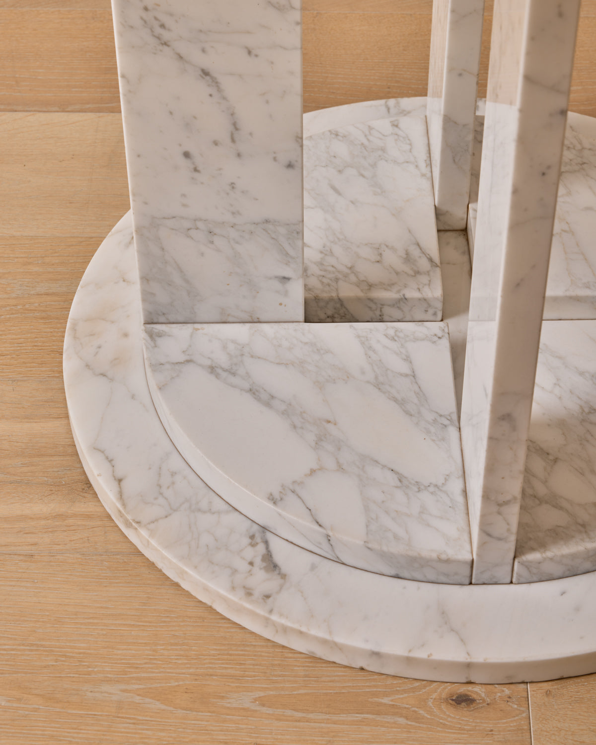 Column Base Marble Dining Table